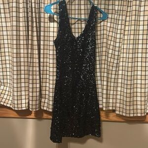 black sparkle dress